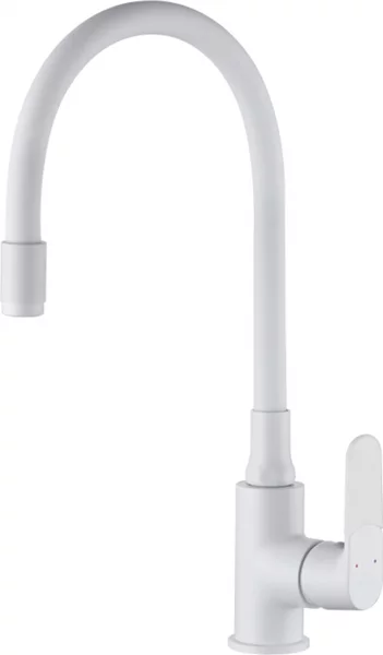 Miscelatore per lavello Joga Plus con bocca flessibile, bianco
