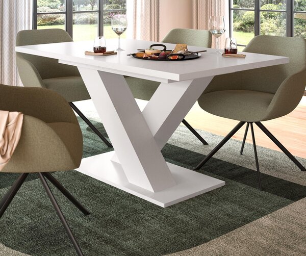 Tavolo da pranzo "Home-X" bianco, tavolo da pranzo allungabile 150 - 190 cm, fino a 8 persone