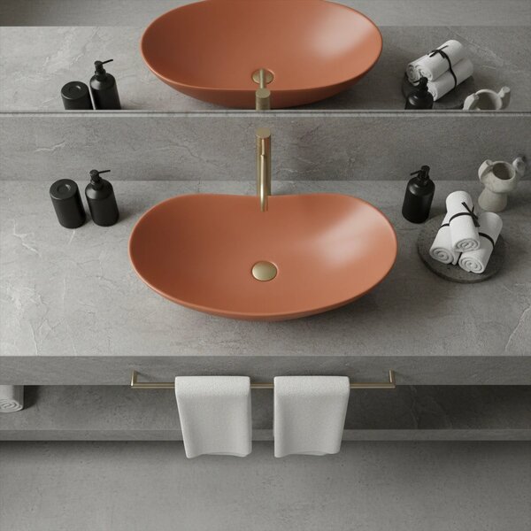 Lavabo da appoggio Rea Royal Cinnamon Matt