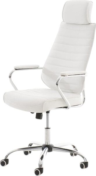 Sedia direzionale - Comoda sedia da ufficio - Insolita Pelle finta | Colore: Bianco