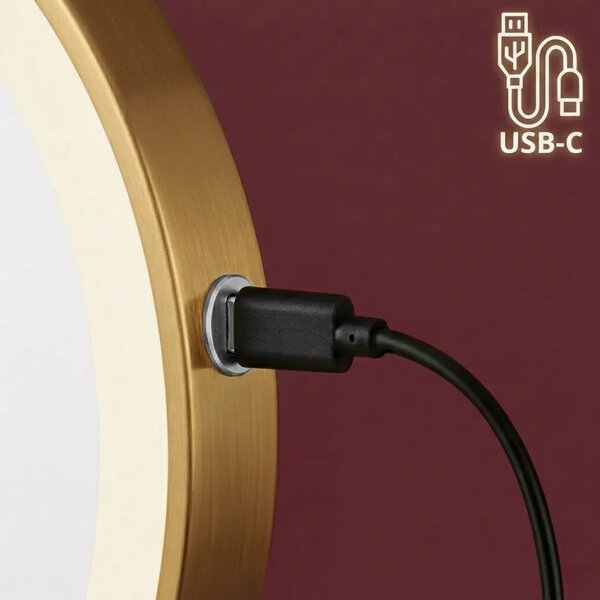 Specchio LED Glow Old Gold