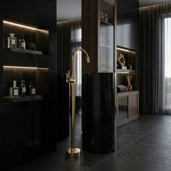 Rubinetto da lavabo Rea Lungo Gold