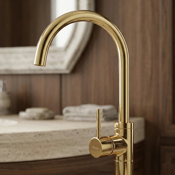 Rubinetto da lavabo Rea Lungo Gold