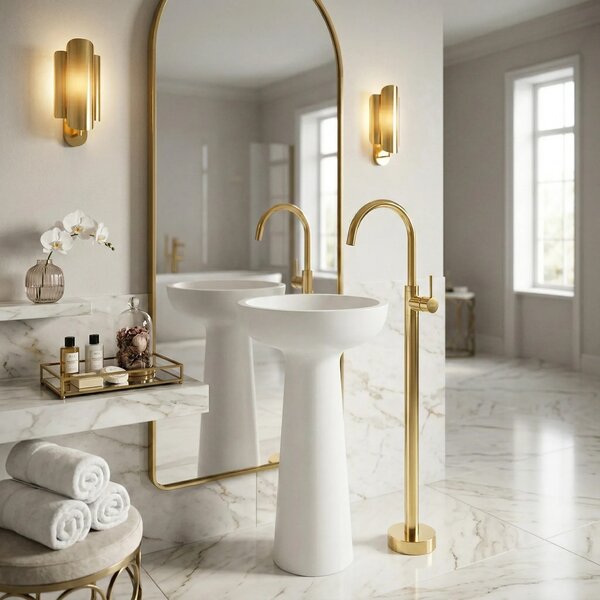Rubinetto da lavabo Rea Lungo Gold