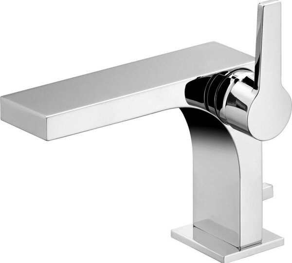 Miscelatore monocomando Keuco per lavabo 110 EDITION 11 con scarico a scomparsa da 1 1/4" cromo nero spazzolato 51104130000