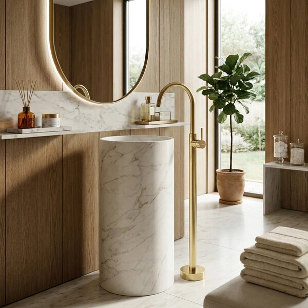 Rubinetto da lavabo Rea Lungo Gold