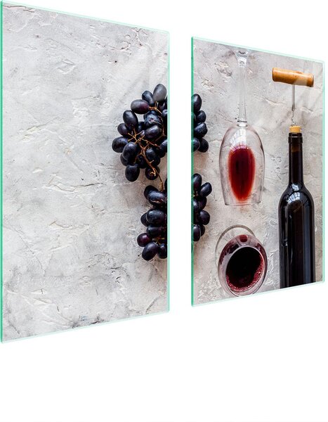 Piatto Di Protezione In Vetro Per Cucina 65X52 Vino