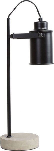 BELIANI Lampada da ufficio in metallo nero 37 cm base in cemento paralume regolabile cavo con interruttore look industriale