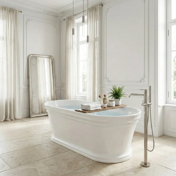 Vasca da bagno freestanding in acrilico Olivia 170