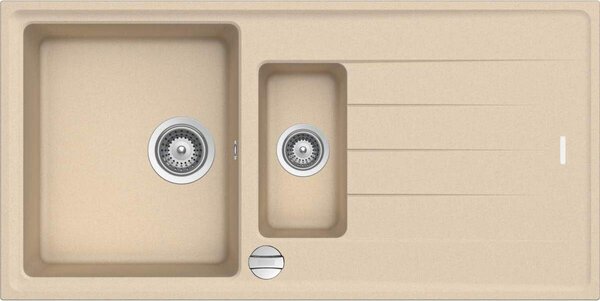 Lavello in granito Victory S1000.80 - color crema, per mobili base da 60 cm, 100 x 50 cm