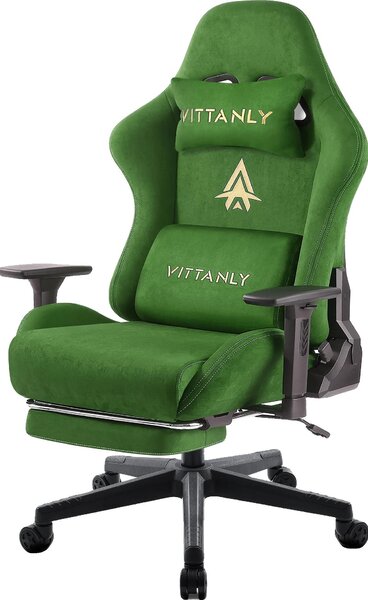 Sedia da gioco, Design ergonomico, Braccioli regolabili, Verde