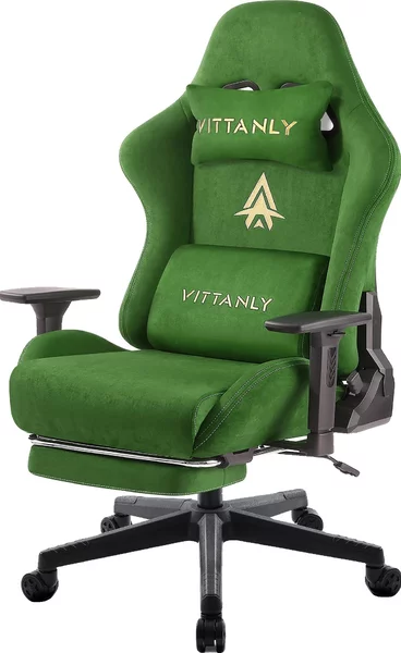 Sedia da gioco, Design ergonomico, Braccioli regolabili, Verde