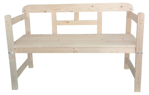BURI Friesenbank: panchina da giardino in legno di faggio, naturale, ideale per sedersi in giardino