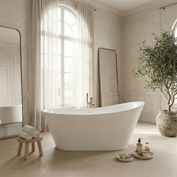Vasca da bagno freestanding in acrilico Lusso Slim 170