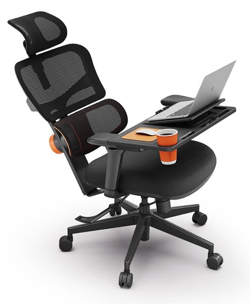NEWTRAL NT001 Sedia ergonomica per ufficio - sedia da scrivania con schienale alto + scrivania da lavoro staccabile