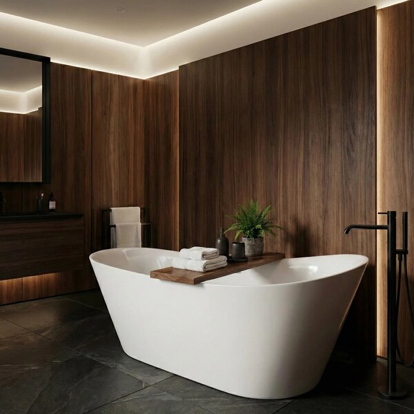 Vasca da bagno freestanding in acrilico Lusso Slim 170