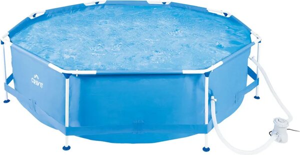 Piscina CRIVIT con struttura in metallo, Ø 300 x H 76 cm, incl. pompa filtro max. 4.383 litri