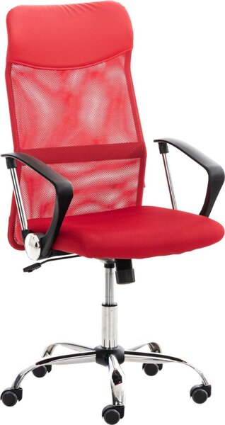 Sedia da ufficio ergonomica regolabile - Sedia da ufficio - Seduta confortevole | Colore: Rosso