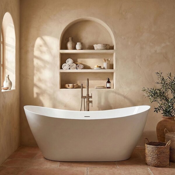 Vasca bagno da terra Rea Ferrano Slim 160