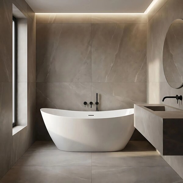 Vasca bagno da terra Rea Ferrano Slim 160