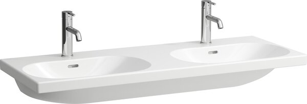 LAUFEN LUA lavabo double, 2 trous pour robinet, avec trop-plein, 1200x460mm, H8140814001041, H8140814001041