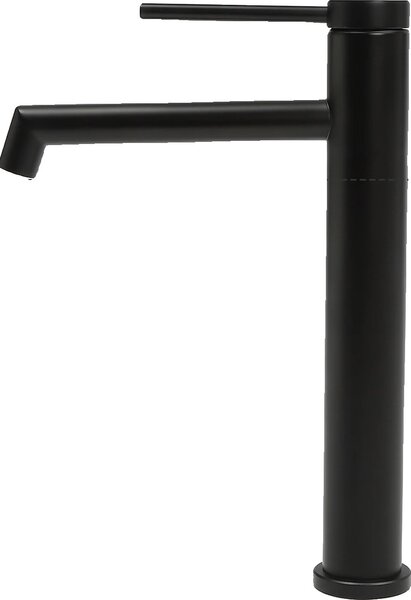 Rubinetto per lavabo, elegante design nero, funzione di miscelazione per acqua calda e fredda, nero, G3/8