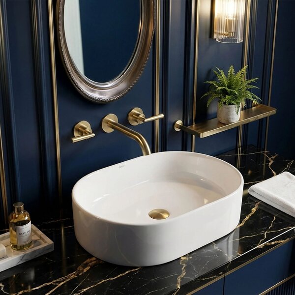 Lavabo da appoggio in ceramica Rea Nadia 46