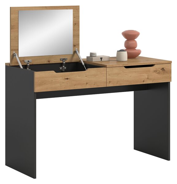 Xonox.home Tavolo da trucco Canu Basalt grigio/ imitazione Artisan L/A/P: 115x76x50 cm