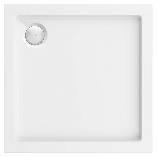 Piatto doccia acrilico Rea Belmond White 80x80 Chrome