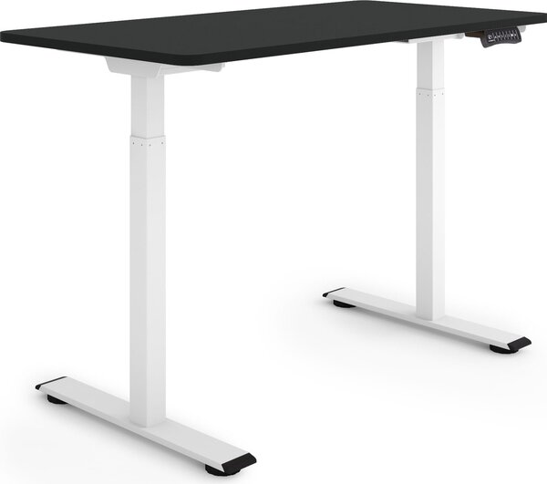 ESMART Germany ERX-122WB 120x60cm Nero Scrivania ergonomica sit-stand Regolabile elettricamente in altezza in modo continuo 73,5-122,5 cm 3 x memoria Ricordo attività Doppio motore Montaggio rapido