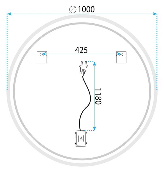Specchio LED 100cm HZJ100