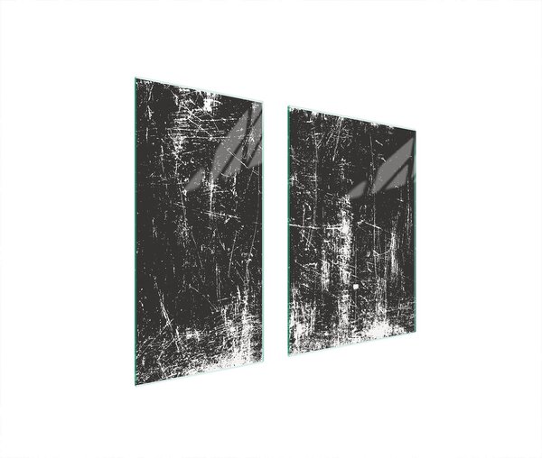 Piastre copri fornelli 2 pezzi 75x52 Copri piano cottura in Vetroceramica tagliere in vetro pezzo nero