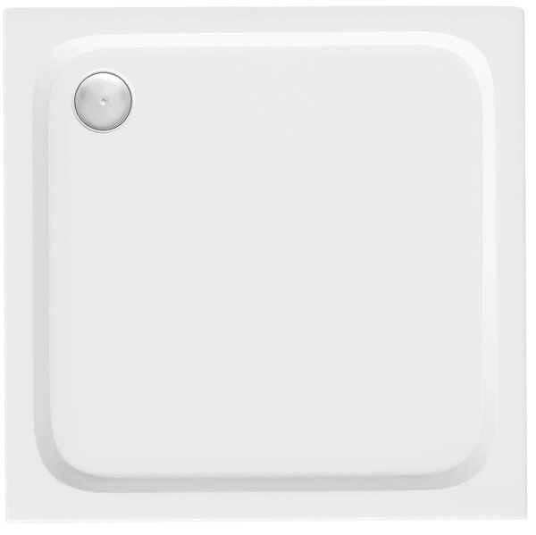 Piatto doccia acrilico Rea Belmond White 80x80 Chrome