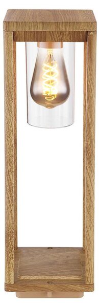 Lampada da parete, alluminio con aspetto legno, altezza 50 cm
