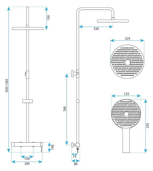 Set doccia Rea Rivo Titan