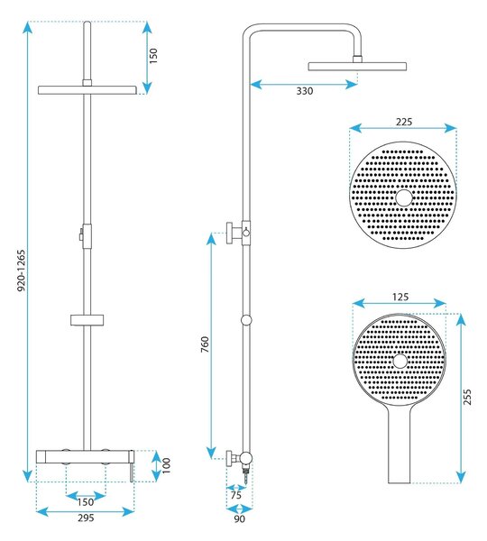 Set doccia Rea Rivo Titan