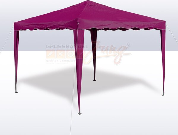 Gazebo da giardino pieghevole 3x3 m, bordeaux