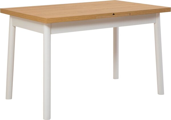 Skye Decor, Oliver Open - Karina White, Tavolo da pranzo allungabile, bianco, 100 % SLIPBOARD rivestito in melaminico, 120 x 75 x 77 cm