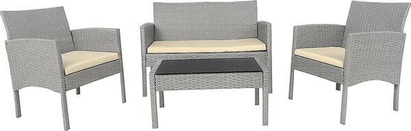 Set di 4 mobili da esterno Zita grigio-beige