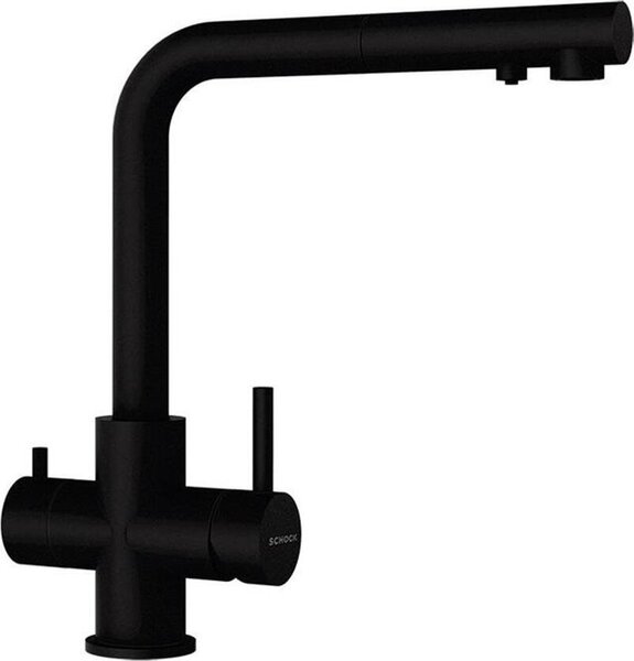 Miscelatore da cucina Schock Vitus / miscelatore a tre vie (bocca estraibile) Puro (nero)