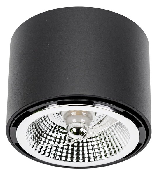 Faretto da soffitto nero D-120mm AR111 GU10 IP20 rotondo