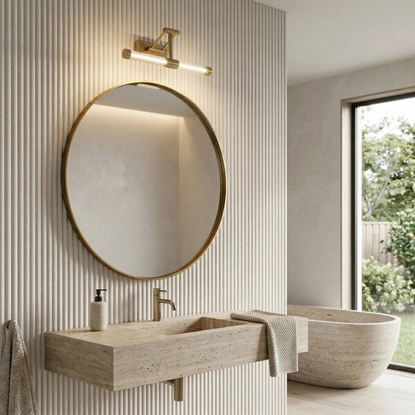 Applique da bagno LED APP1899-1W 40cm BRUSH GOLD
