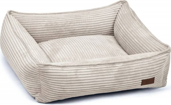 Progettato da Lotte. Cuccia per animali domestici a forma di cuscino, da interno, per cani, colore grigio, forma rettangolare, in velluto
