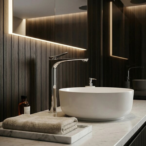Rubinetto da lavabo PREMIUM Rea Vision Chrome High