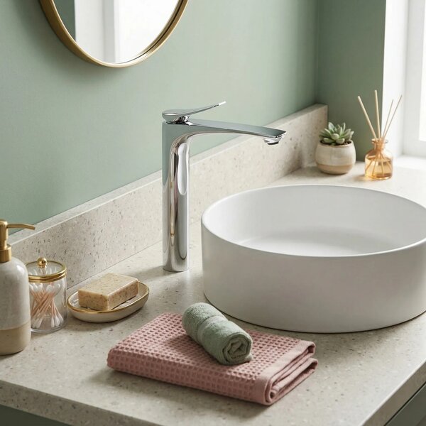 Rubinetto da lavabo PREMIUM Rea Vision Chrome High