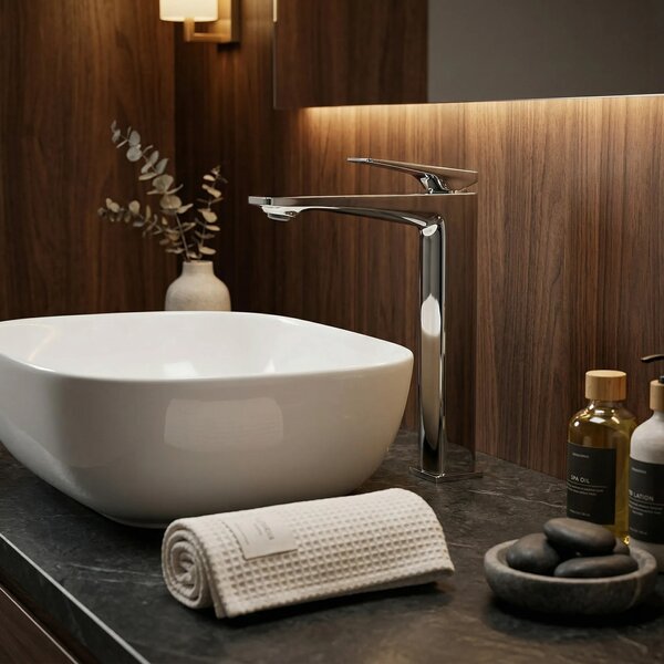 Rubinetto da lavabo PREMIUM Rea Prime Chrome High