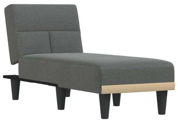 VidaXL Chaise longue Grigio scuro Tessuto
