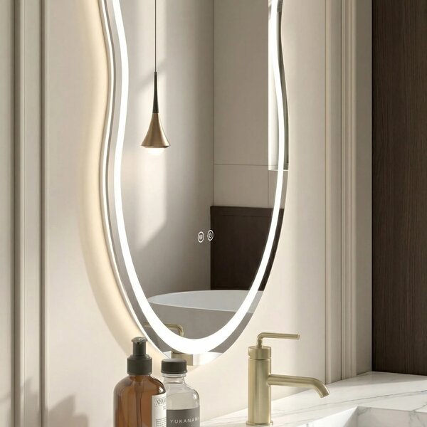 Specchio LED UNO 80x55 cm