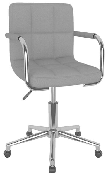 VidaXL Sedia da ufficio girevole in tessuto grigio chiaro