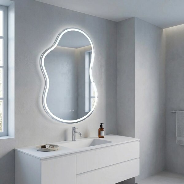 Specchio LED UNO 80x55 cm